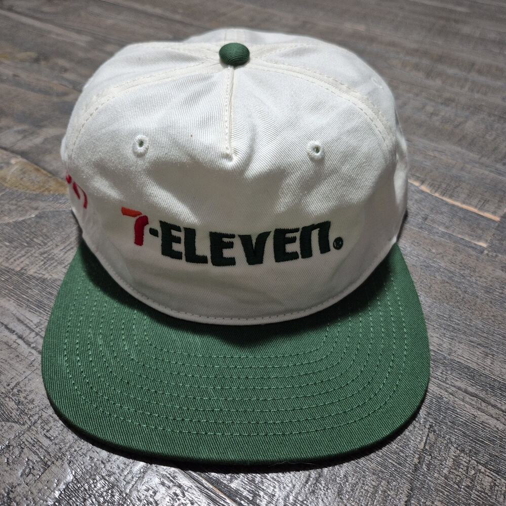 7-Eleven 1927 Hat Strapback Cap 7-11 Logo Green Beige One Size Adjustable